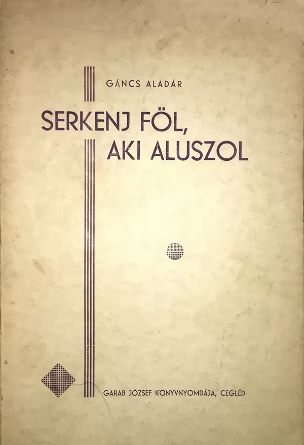 Az 1939-ben megjelent posztumusz könyvének címlapja